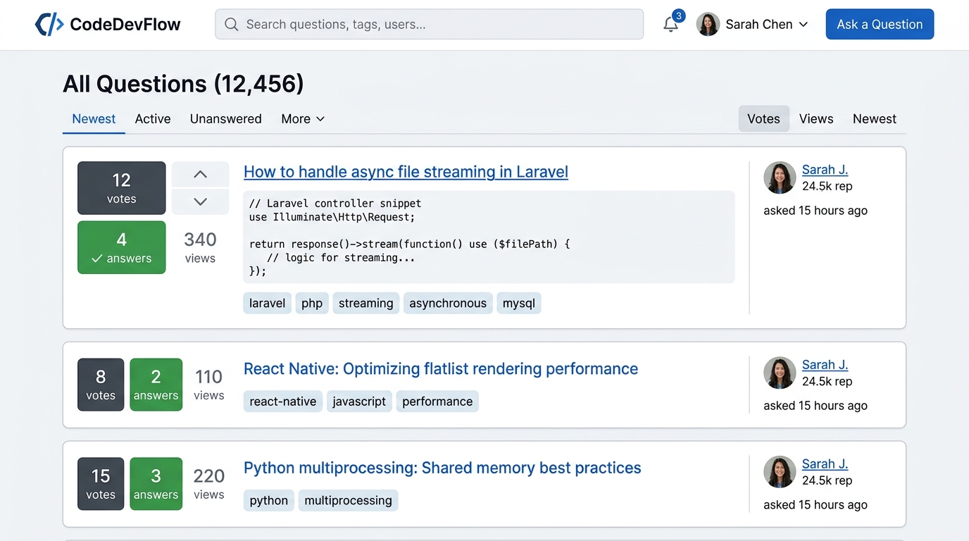 Stack Overflow / Question Answers